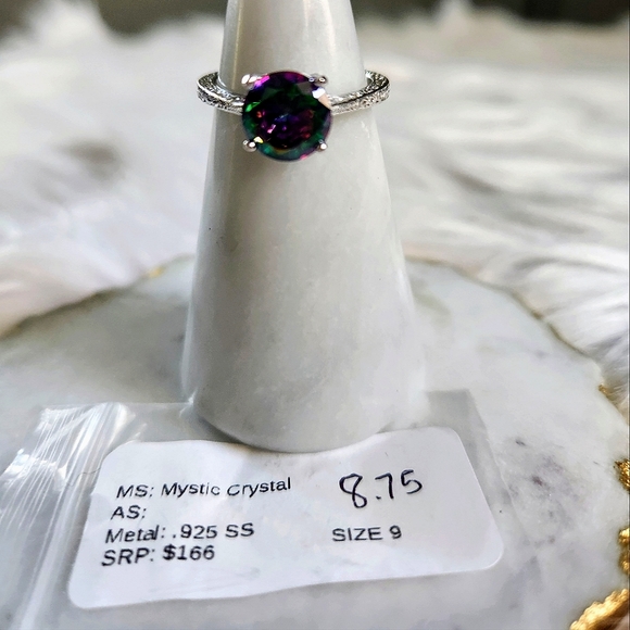 NWT Ryze Mystic Crystal .925 Sterling Silver Ring - Size 8.75 - Picture 4 of 9